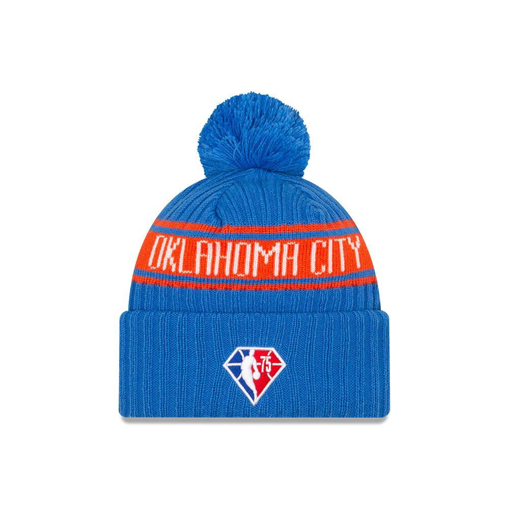 Шапка New Era Oklahoma City Thunder 2021 Draft Edition Pom Knit NBA Beanie