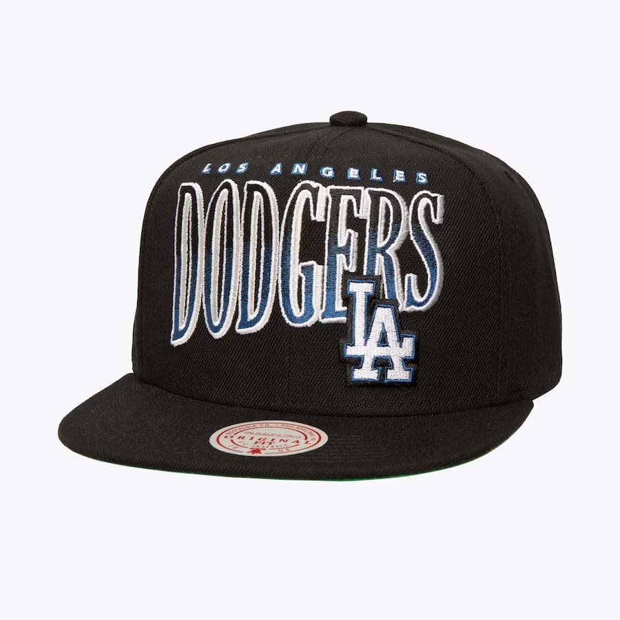 Mitchell-Ness-Black-Los-Angeles-Dodgers-Line-Work-OG-Snapback-Hat
