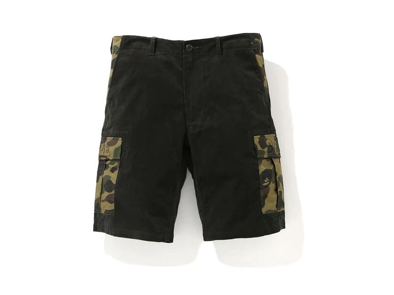 Спортивные шорты BAPE 1st Camo Corduroy Wide 6Pocket Shorts Olivedrab