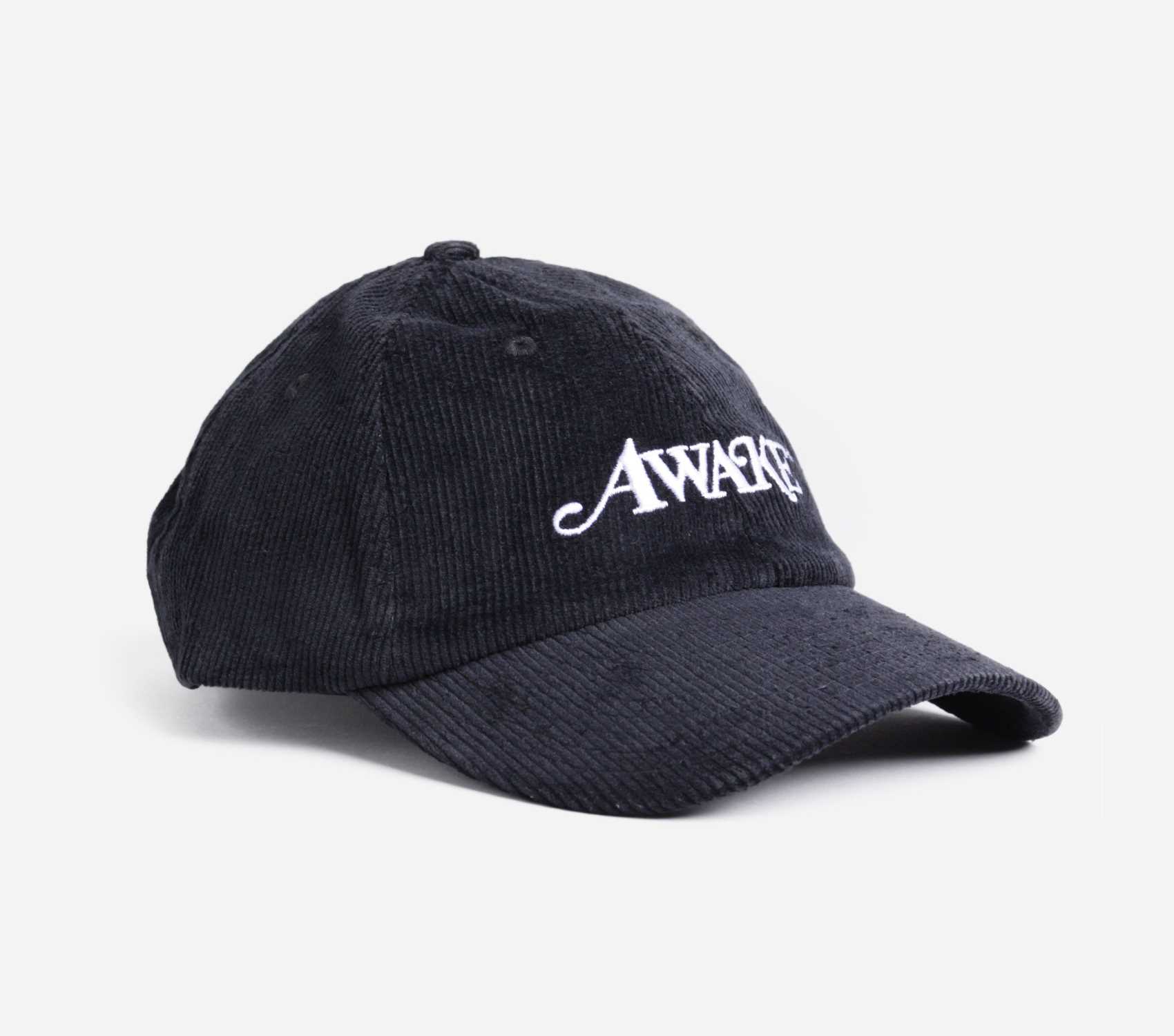 Awake-Corduroy-Classic-Logo-Dad-Hat-Black