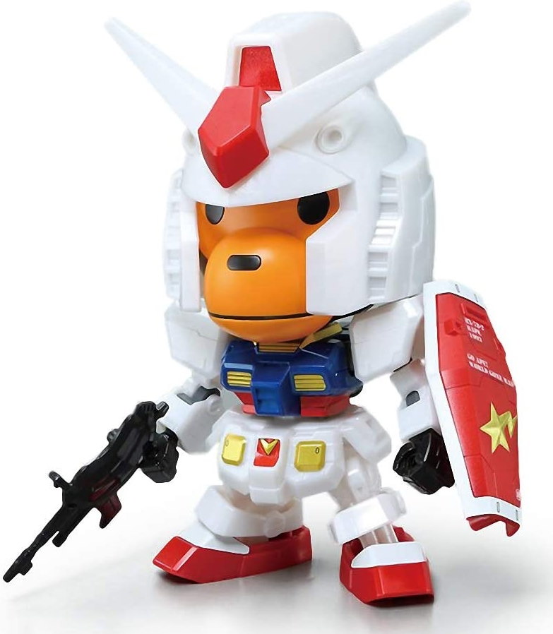 Коллекционная фигурка BAPE Baby Milo RX-78-2 Gundam Toy White