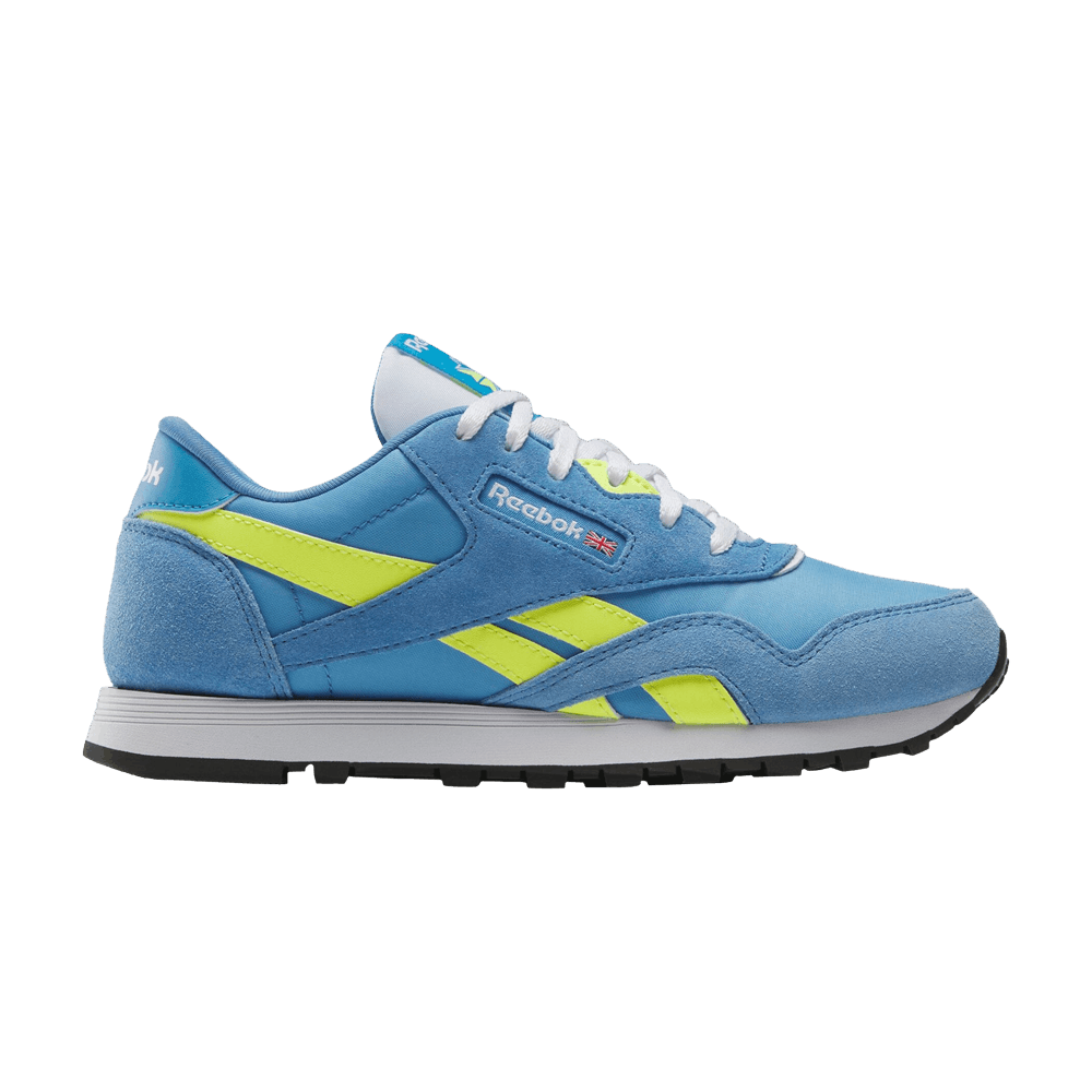 Кроссовки Reebok Classic Nylon Big Kid 'Essential Blue Solar Acid Yellow'