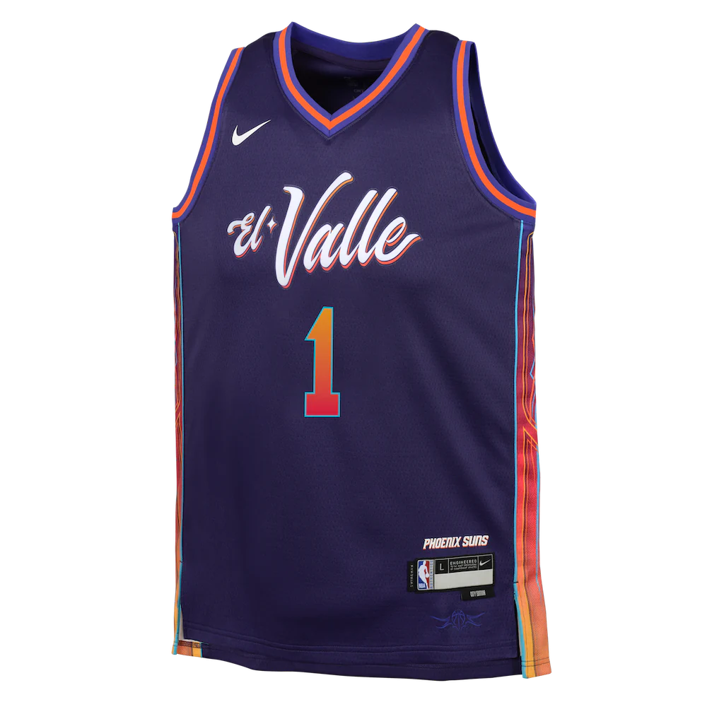 2023-24-Phoenix-Suns-Devin-Booker-1-Youth-Swingman-City-Edition-Purple-Jersey-2