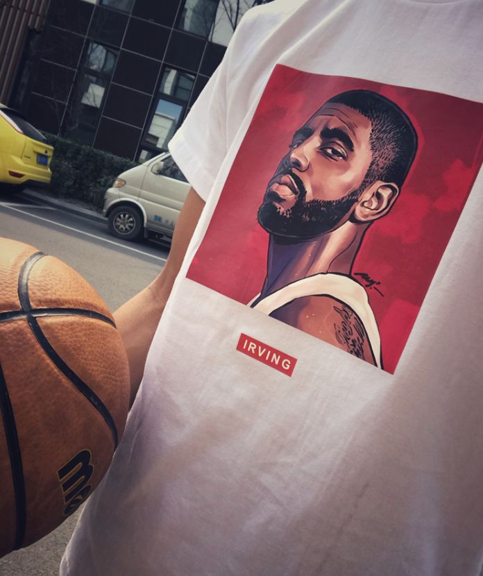 Футболка 2019 NBA Irving ST FY Basketball Tee White