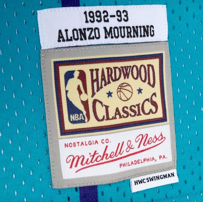 1992-93-Charlotte-Hornets-33-Alonzo-Mourning-Hardwood-Split-TealPurple-Jersey-2