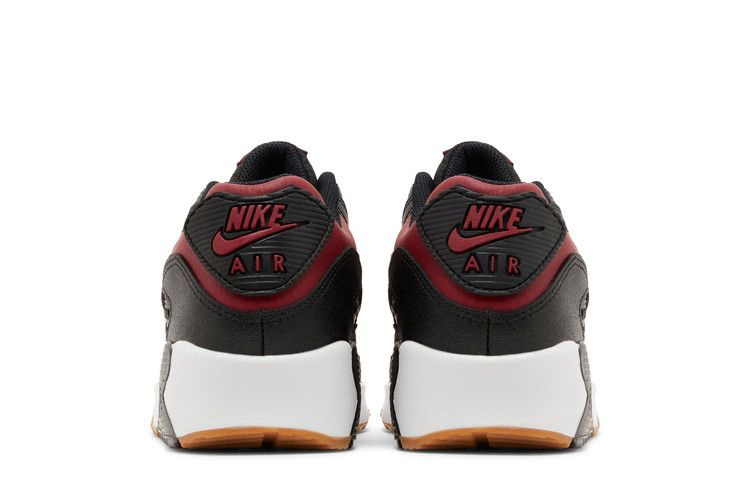Кроссовки Nike Air Max 90 Leather GS 'Black Team Red'