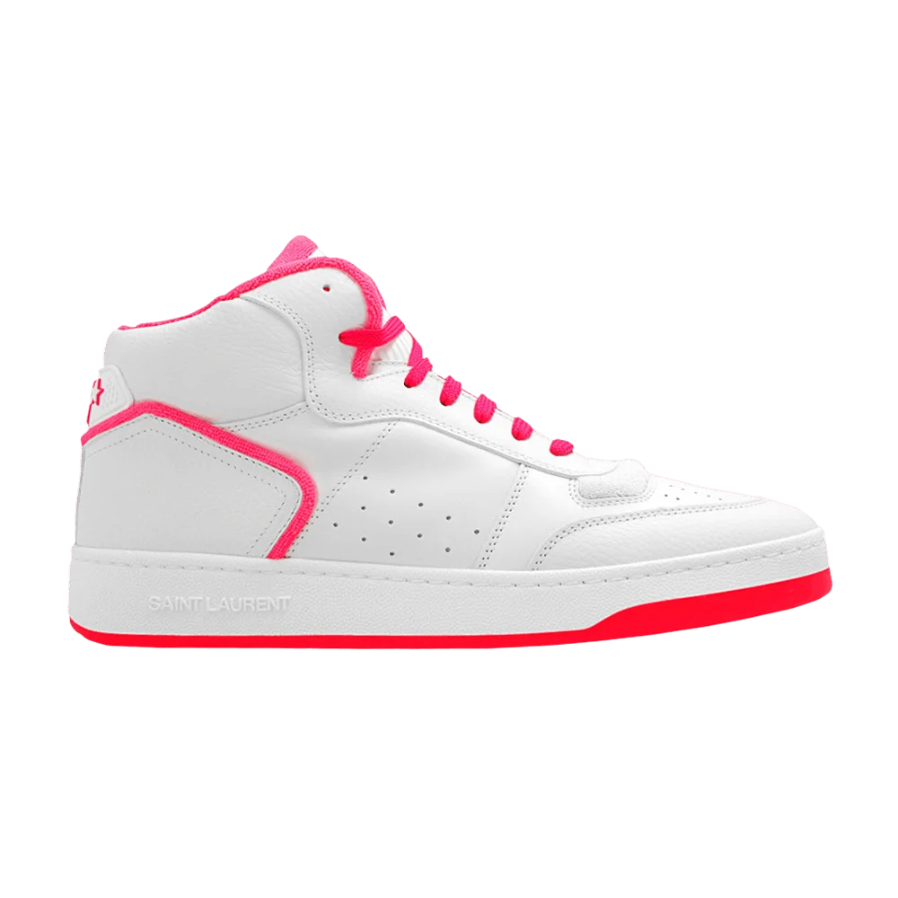 Кроссовки Saint Laurent SL-80 Mid 'White Neon Pink'