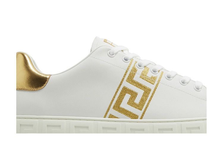 Кроссовки Versace Embroidered Greca Sneaker 'White Gold'