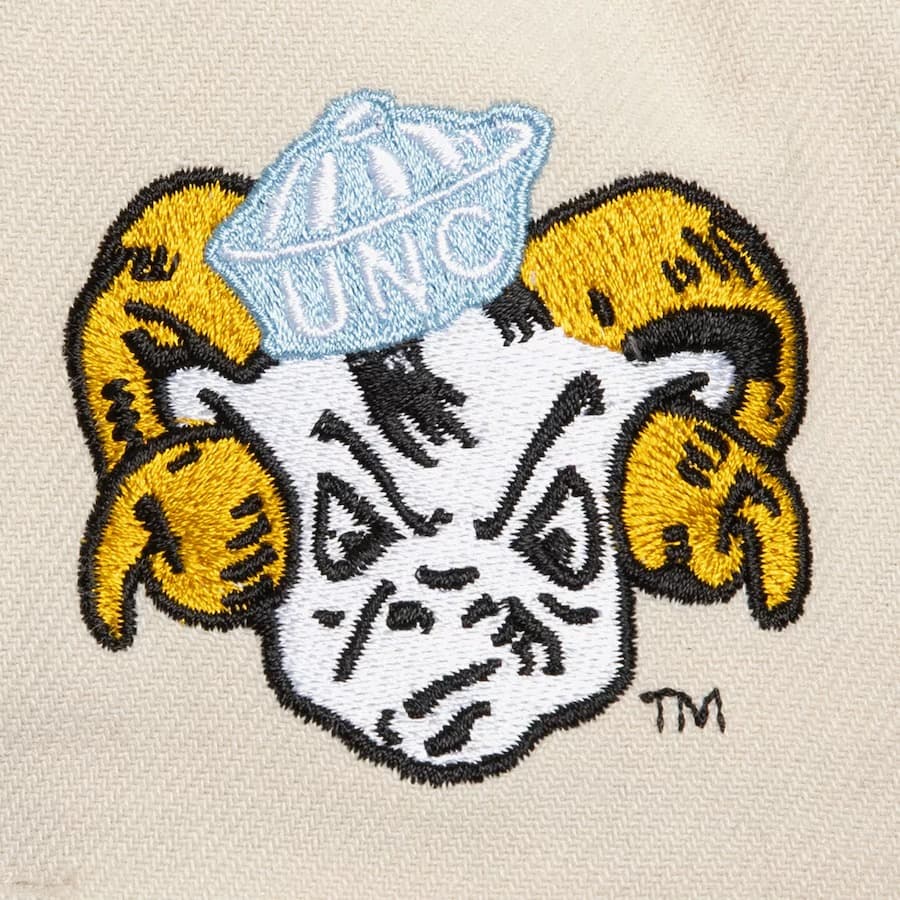 Бейсболка Mitchell & Ness Cream Carolina Blue North Carolina Tar Heels Just Don Team Vault Snapback Hat