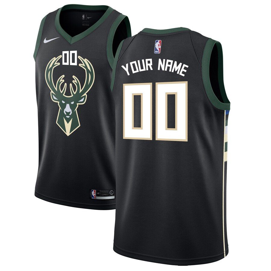Баскетбольная джерси 2019-20 Milwaukee Bucks Swingman Custom Black Statement Edition
