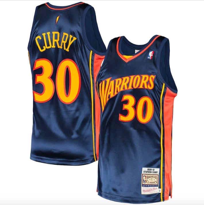Баскетбольная джерси 2009 Golden State Warriors #30 Stephen Curry Mitchell & Ness Authentic Navy Jersey