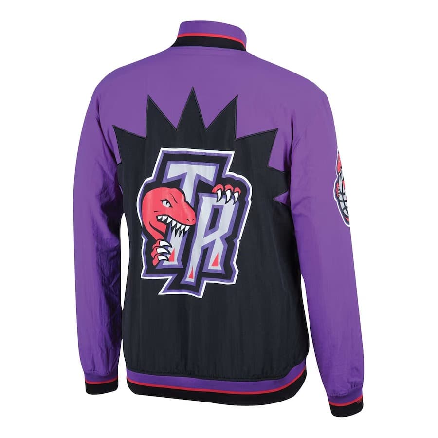 Бомбер Mitchell & Ness Purple Toronto Raptors 1995-96 Authentic Full-Snap Warmup Jacket