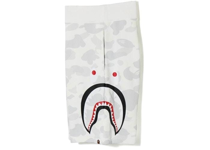 Спортивные шорты BAPE City Camo Side Shark Sweat Shorts White