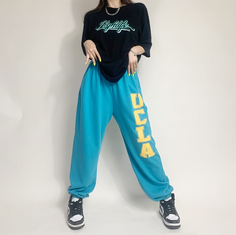 Спортивные брюки 2021 UCLA Hip-hop Style Sweatpants White/Blue
