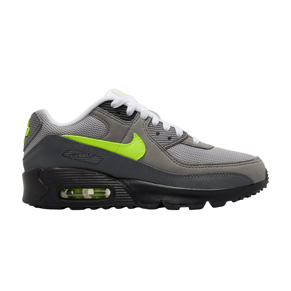 Krossovki-Nike-Air-Max-90-GS-Black-Anthracite-Neon-Yellow