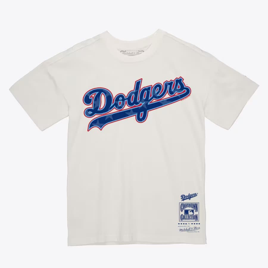 Футболка Mitchell & Ness Cream Los Angeles Dodgers Freedom T-Shirt