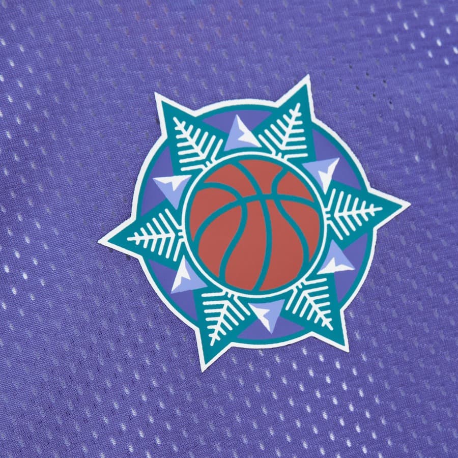Майка Mitchell & Ness Purple Utah Jazz Vintage Logo Mesh Practice Tank Top