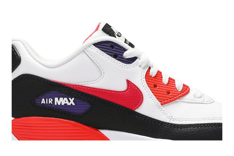 Кроссовки Nike Air Max 90 Leather GS 'White Bright Crimson'