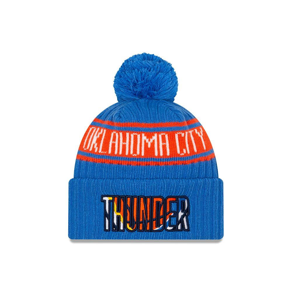 Шапка New Era Oklahoma City Thunder 2021 Draft Edition Pom Knit NBA Beanie