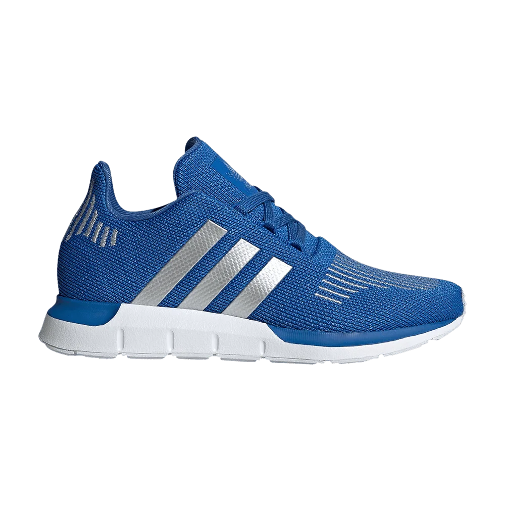 Krossovki-Adidas-Swift-Run-J-Blue-Metallic-Silver