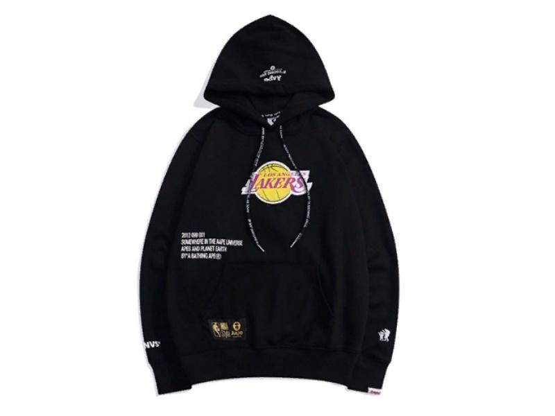 Худи AAPE Los Angeles Lakers Black Hoodie