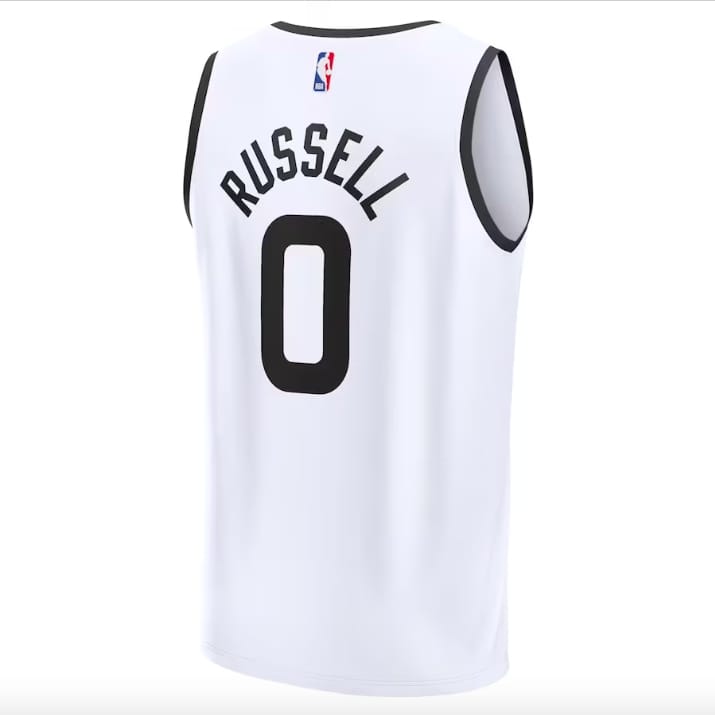 Баскетбольная джерси 2022-23 Minnesota Timberwolves  #0 D’Angelo Russell Fast Break City White Jersey