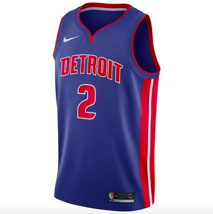 Баскетбольная джерси 2021 NBA Draft First Round Pick Detroit Pistons #2 Cade Cunningham Nike Icon Blue Jersey
