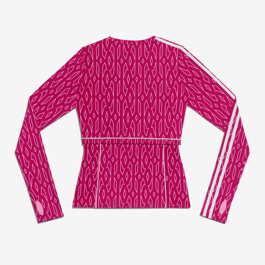 Спортивный топ adidas Ivy Park Snap Monogram Top (Plus Size) Bold Pink