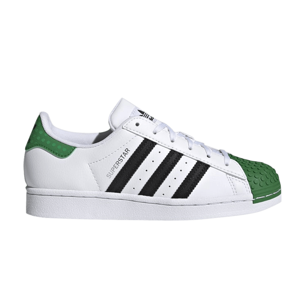 Кроссовки Lego x adidas Superstar J 'White Green'