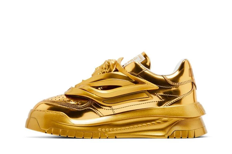 Кроссовки Versace Odissea Caged Rubber Medusa Sneaker 'Metallic Gold'