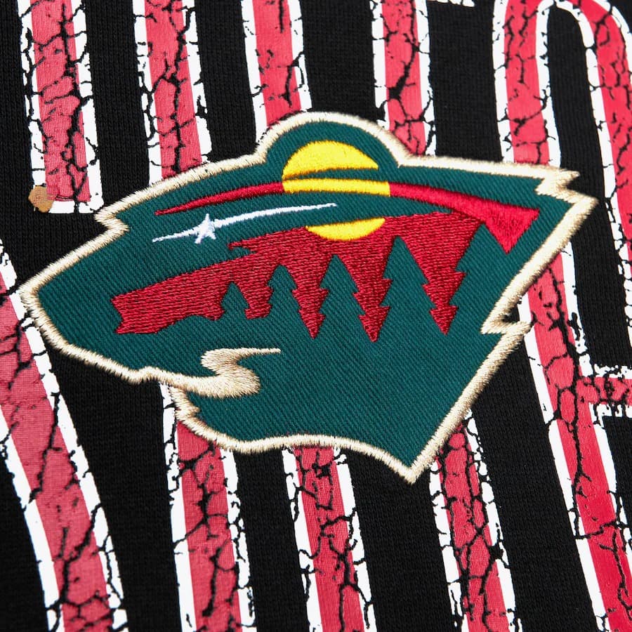 Худи Mitchell & Ness Black Minnesota Wild Team OG Fleece Pullover Hoodie