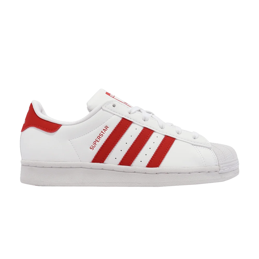Кроссовки Adidas Superstar J 'White Vivid Red'