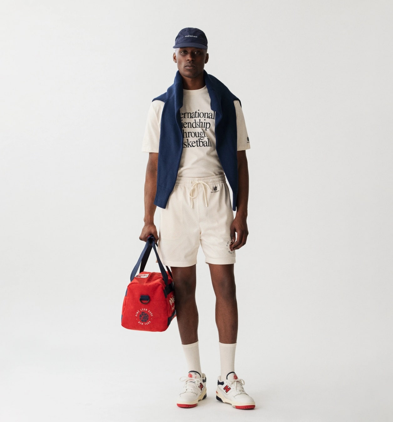 Спортивные носки Aime Leon Dore x New Balance Crew Sock Off-White