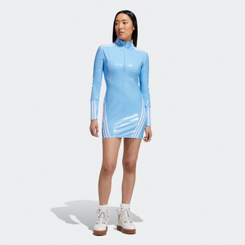adidas-Ivy-Park-12-Zip-Latex-Dress-Light-BlueWhite-3