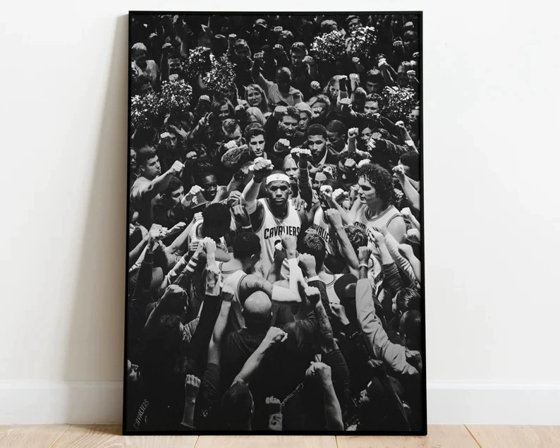 Декоративная картина LeBron James Basketball Poster – Unframed NBA Wall Art