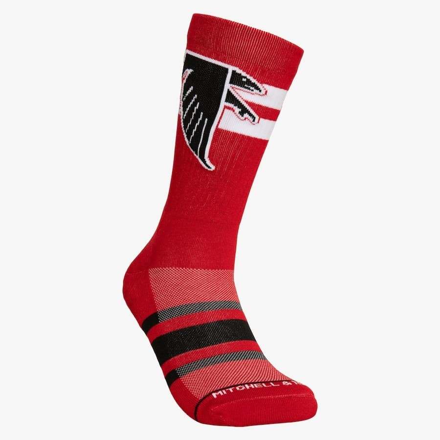Спортивные носки Mitchell & Ness Atlanta Falcons Lateral Crew Socks