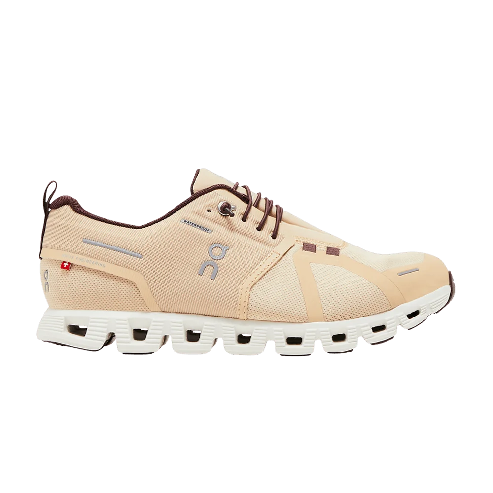 Krossovki-ON-Wmns-Cloud-5-Waterproof-Savannah-Ivory