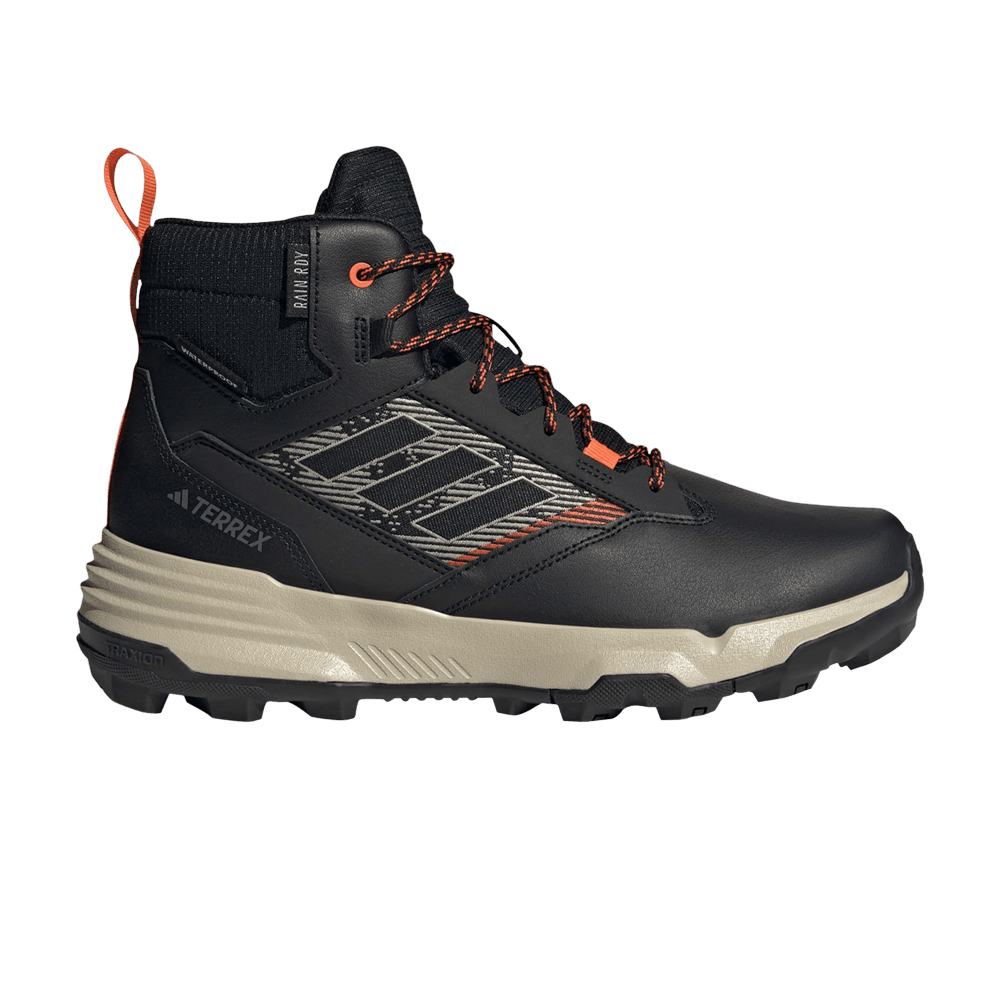 Кроссовки Adidas Terrex Unity Leather Mid Rain.RDY 'Black Semi Impact Orange'