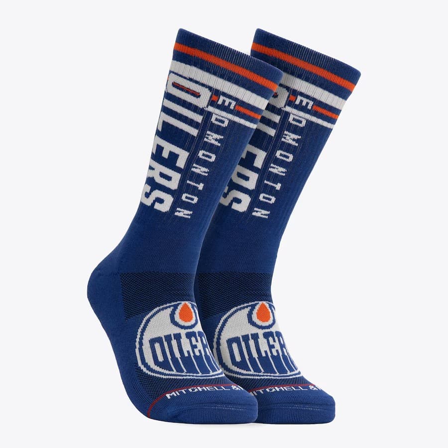 Спортивные носки Mitchell & Ness Edmonton Oilers Power Play Crew Socks