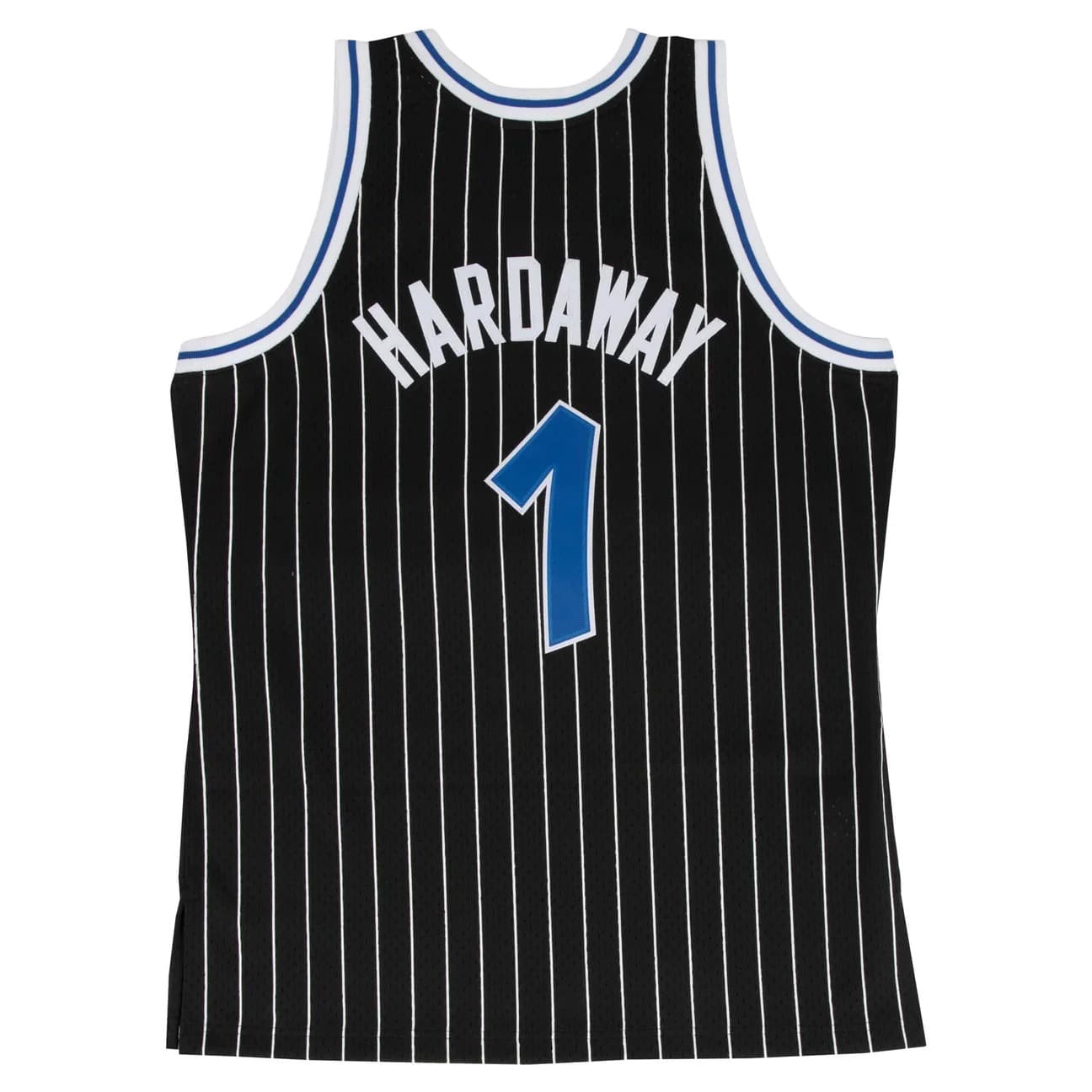 Баскетбольная джерси 1994-95 Orlando Magic Penny Hardaway #1 Swingman Hardwood Classics Black Pinstripes Jersey