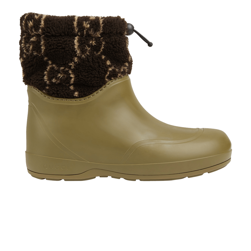 Кроссовки Gucci Ankle Boot 'Two-Toned Teddy - Green Brown'
