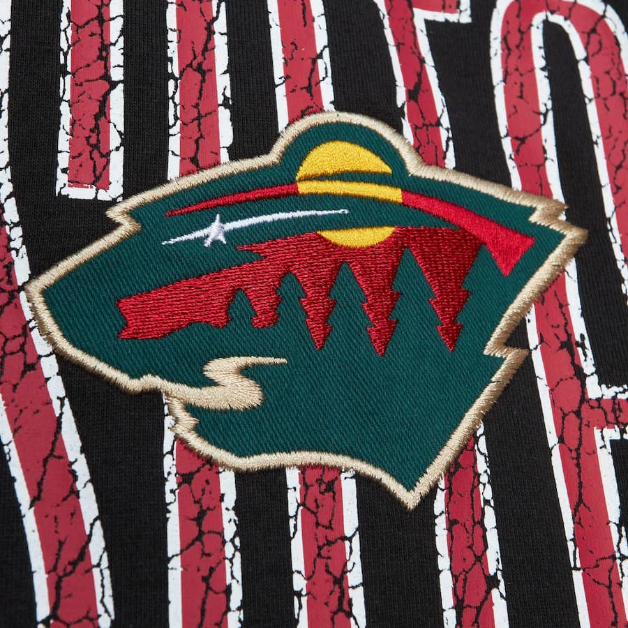 Футболка Mitchell & Ness Black Minnesota Wild Team OG Premium T-Shirt