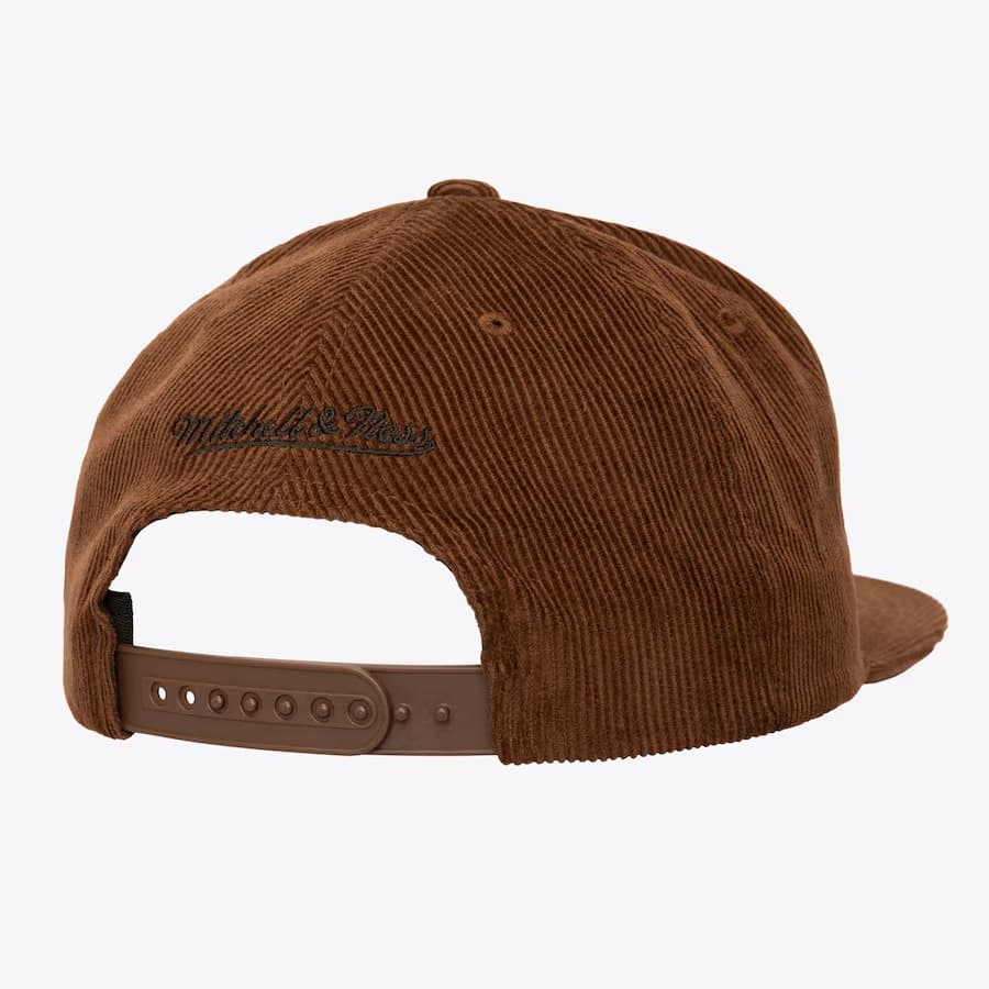 Бейсболка Mitchell & Ness Brown San Diego Padres Cooperstown Collection Corduroy Snapback Hat