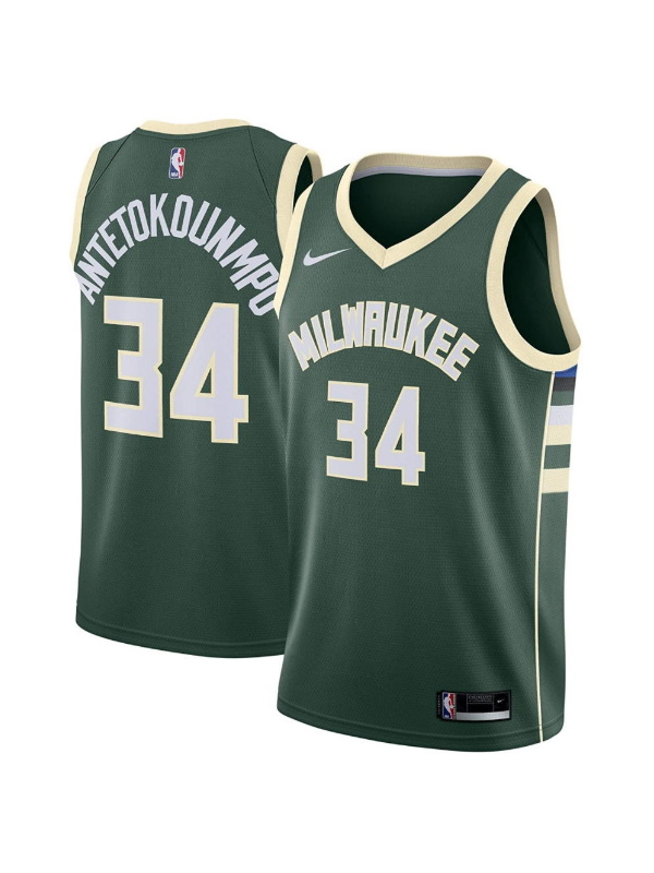 Баскетбольная джерси Nike Giannis Antetokounmpo Milwaukee Bucks 2021 Icon Edition NBA Swingman Jersey