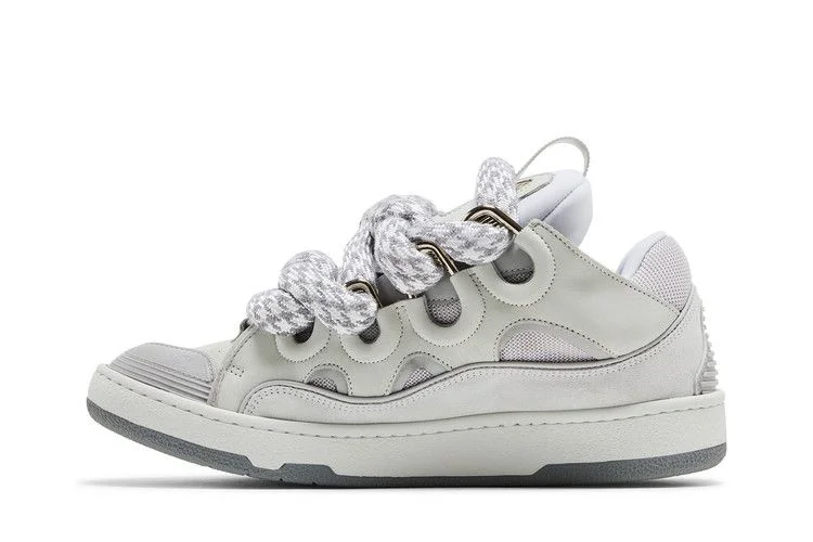 Кроссовки Lanvin Curb Sneakers 'Snake Laces - White Grey'