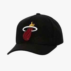 Mitchell-Ness-Black-Miami-Heat-Kicking-Wool-Pro-Adjustable-Hat-300x300