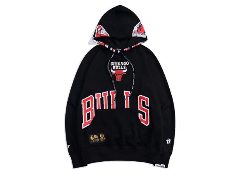 AAPE-Chicago-Bulls-Black-Hoodie