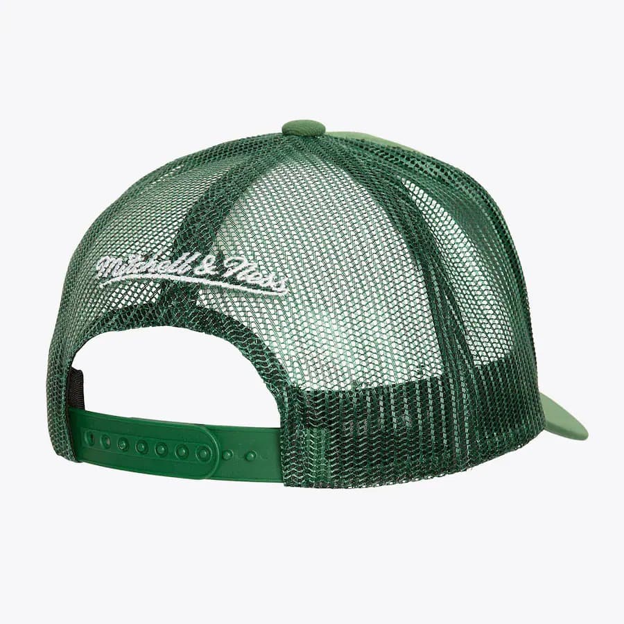 Бейсболка Mitchell & Ness Green Branded Athletics Trucker Snapback Hat