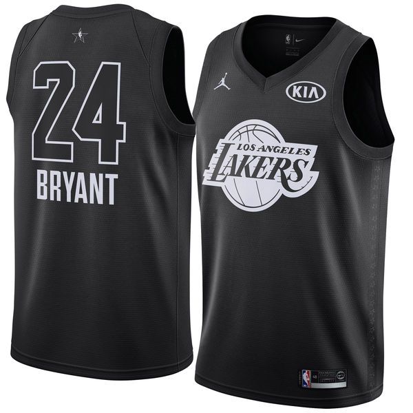 Баскетбольная джерси 2018 All-Star Lakers Kobe Bryant #24 Black Swingman Jersey
