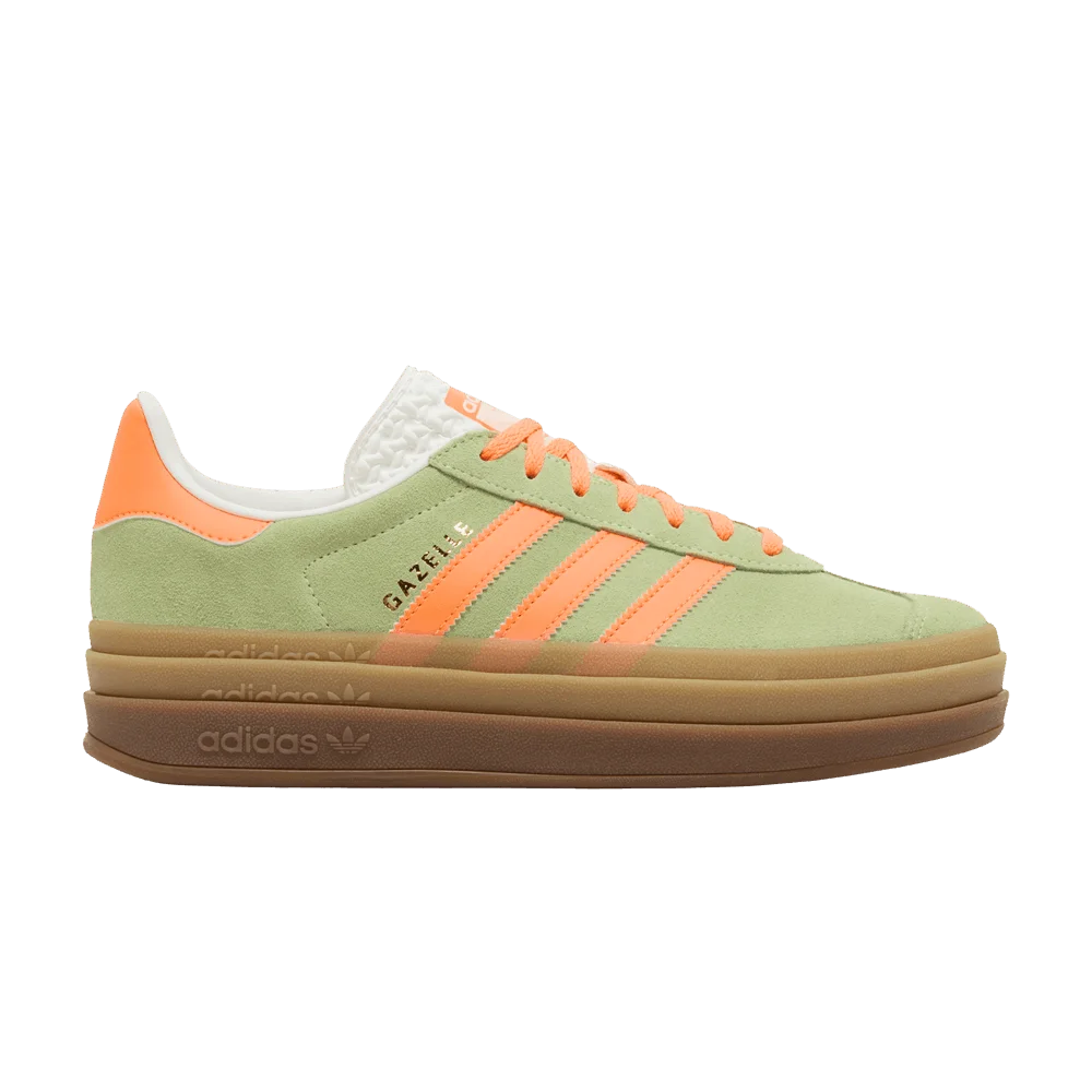 Krossovki-adidas-Wmns-Gazelle-Bold-Green-Spark-Screaming-Orange